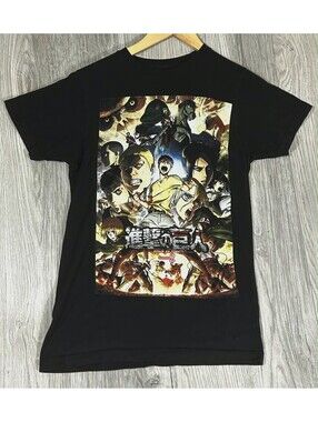Attack On Titan Season 2 T Shirt Mens XS Black Anime Ripple Junction #14